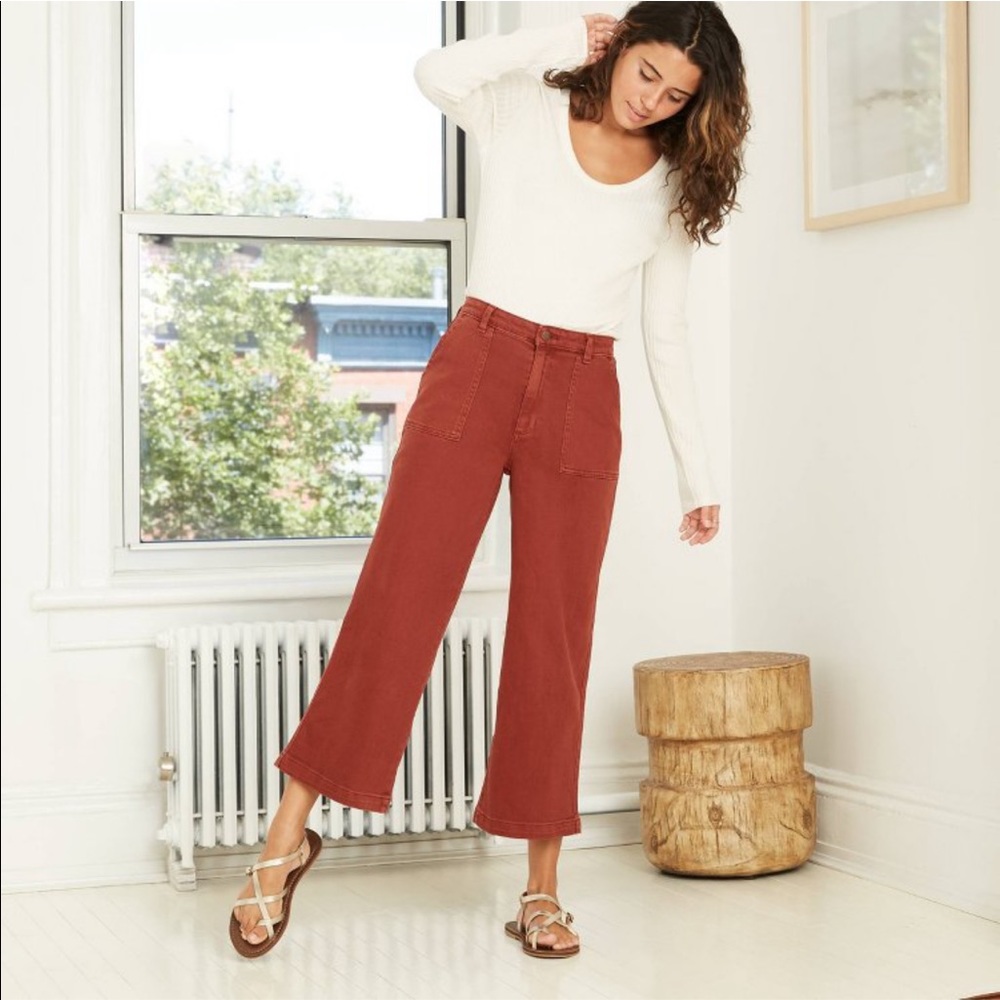 Universal Thread Burnt Orange/Rust Wide Leg Pant